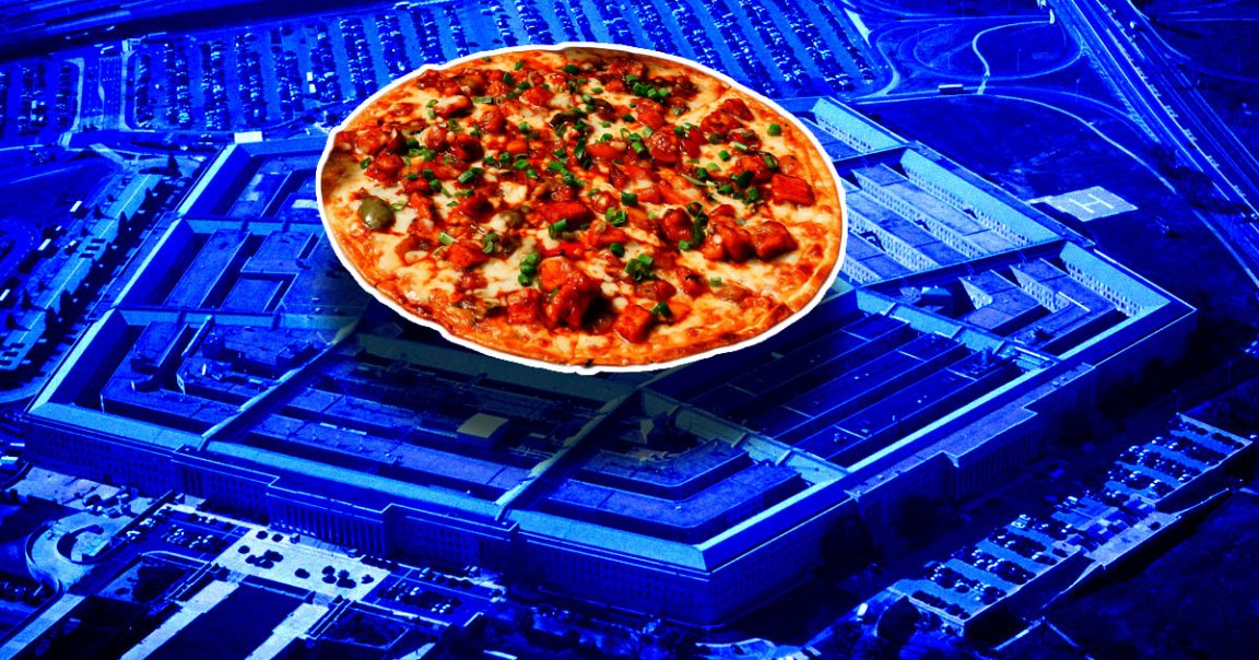 A flurry of activity at pizza delivery outlets near the Pentagon in Arlington, Virginia, is a surprisingly accurate predictor of war.