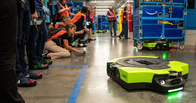 Amazon will soon have as many robots as it does humans plugging away at its warehouses, the Wall Street Journal reports.