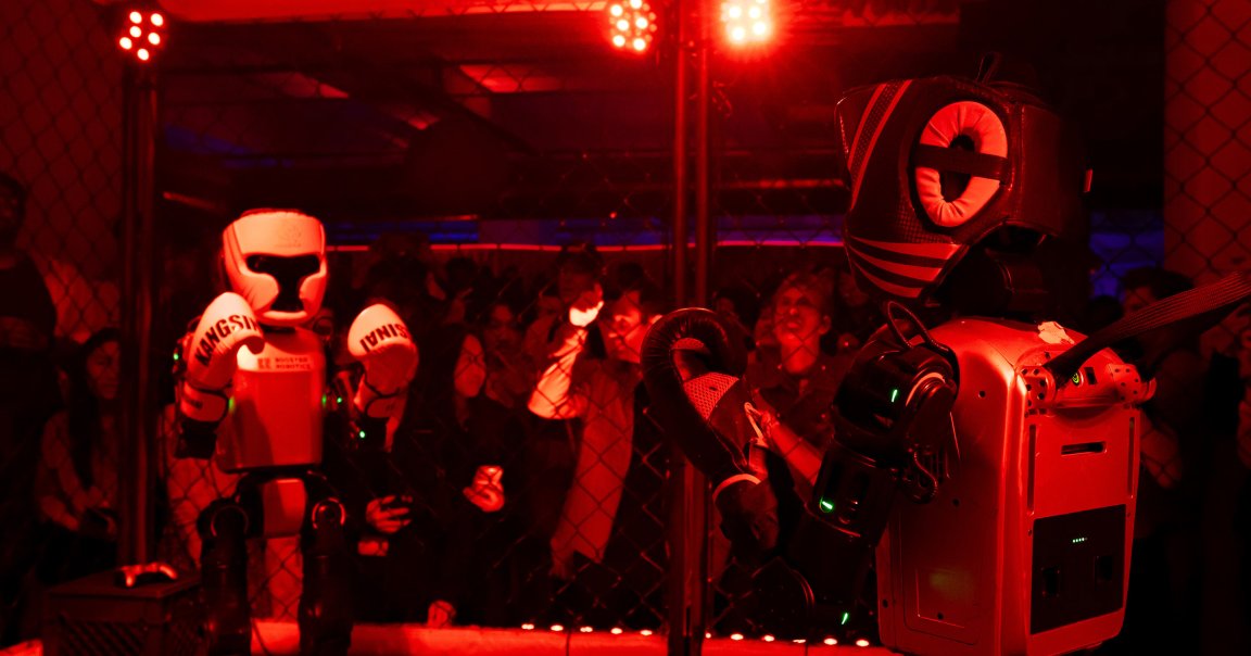 In a San Francisco, four humanoid robots make up a machine-based fight club known as REK, which uses trains its bots as prize fighters.