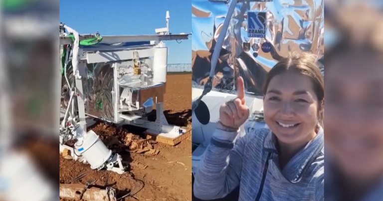 A West Texas woman found one of NASA’s missing unmanned scientific research balloons when it crashed in her neighbor's field.