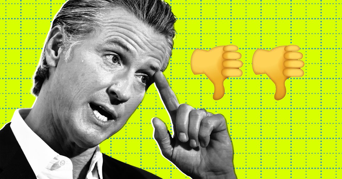 Gavin Newsom vetoed a bill that would've required AI companies to prevent minors from engaging with dangerous AI content.