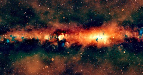 Assembled over eighteen months, the image shows the Milky Way at extremely low frequency radio wavelengths.