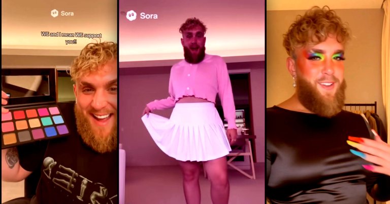 Sora 2 users started sharing clips of influencer Jake Paul coming out of the closet and giving makeup tutorials.