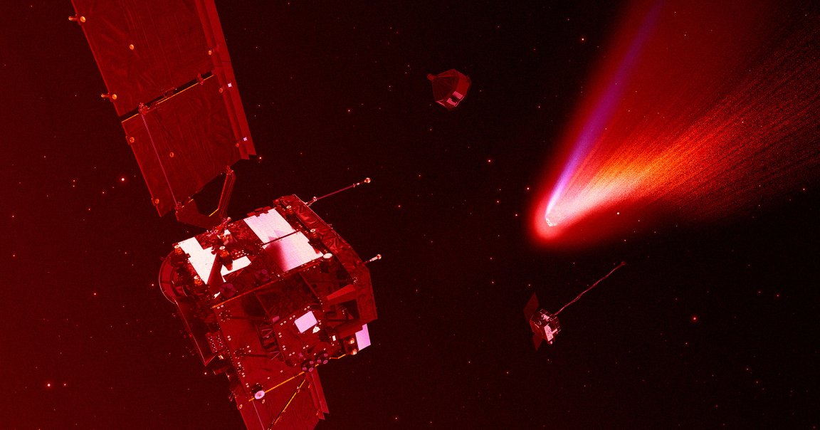 Keck II telescope observations of interstellar object 3I/ATLAS found "evidence for a puzzling anti-tail extension" pointing at the Sun.