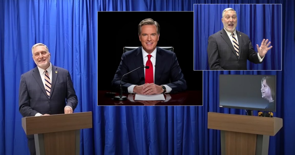 John Reid, a Republican candidate in the Virginia lieutenant governor race, streamed a "debate" with an AI deepfake of his Democrat opponent.
