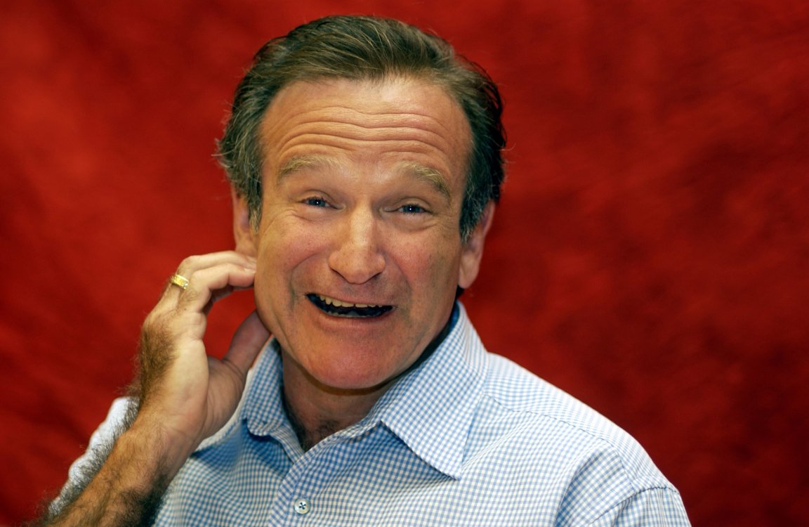 Robin Williams during "One Hour Photo" Press Conference with Robin Williams and Michael Vartan at Park Hyatt Hotel in Century City, California, United States. (Photo by Vera Anderson/WireImage)