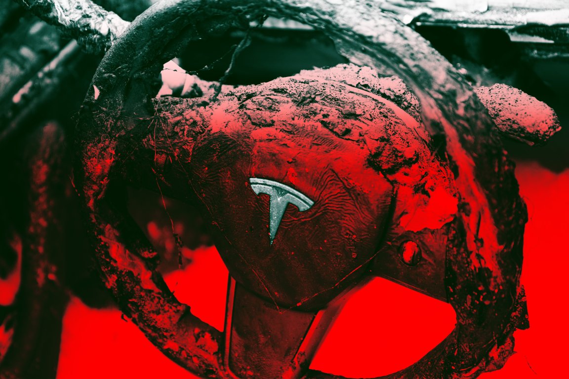 A person died in a Tesla vehicle in Arizona Tuesday after the vehicle crashed and burst into hot flames which required hazmat control.