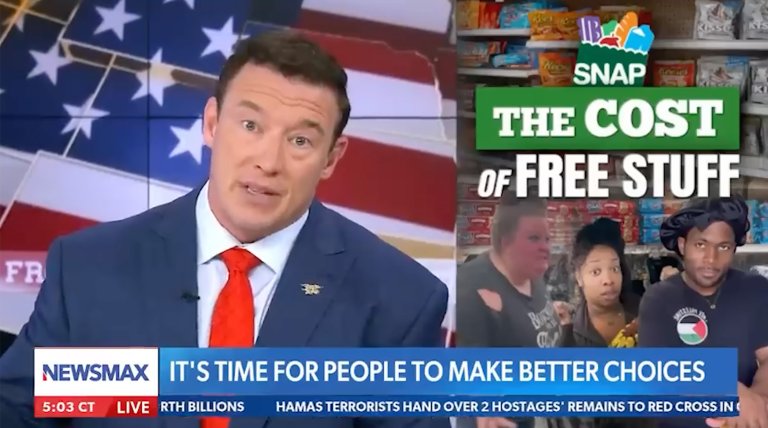 Joining right wing compatriots Fox News, Newsmax also presented an AI-generated video as real to bash on food stamp recipients.