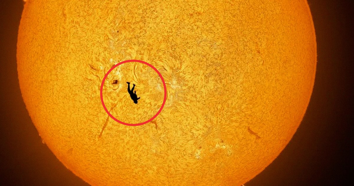 Astonishing Photo Shows Man Skydiving Through Sun