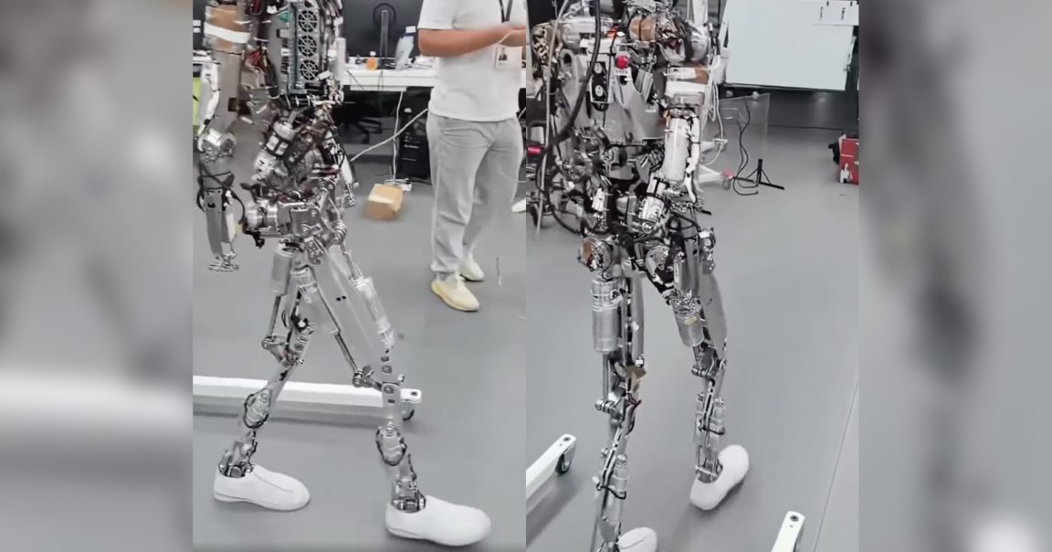 Electric vehicle company XPeng has released a video of its "Iron" robot without skin, and the results are pretty disturbing.