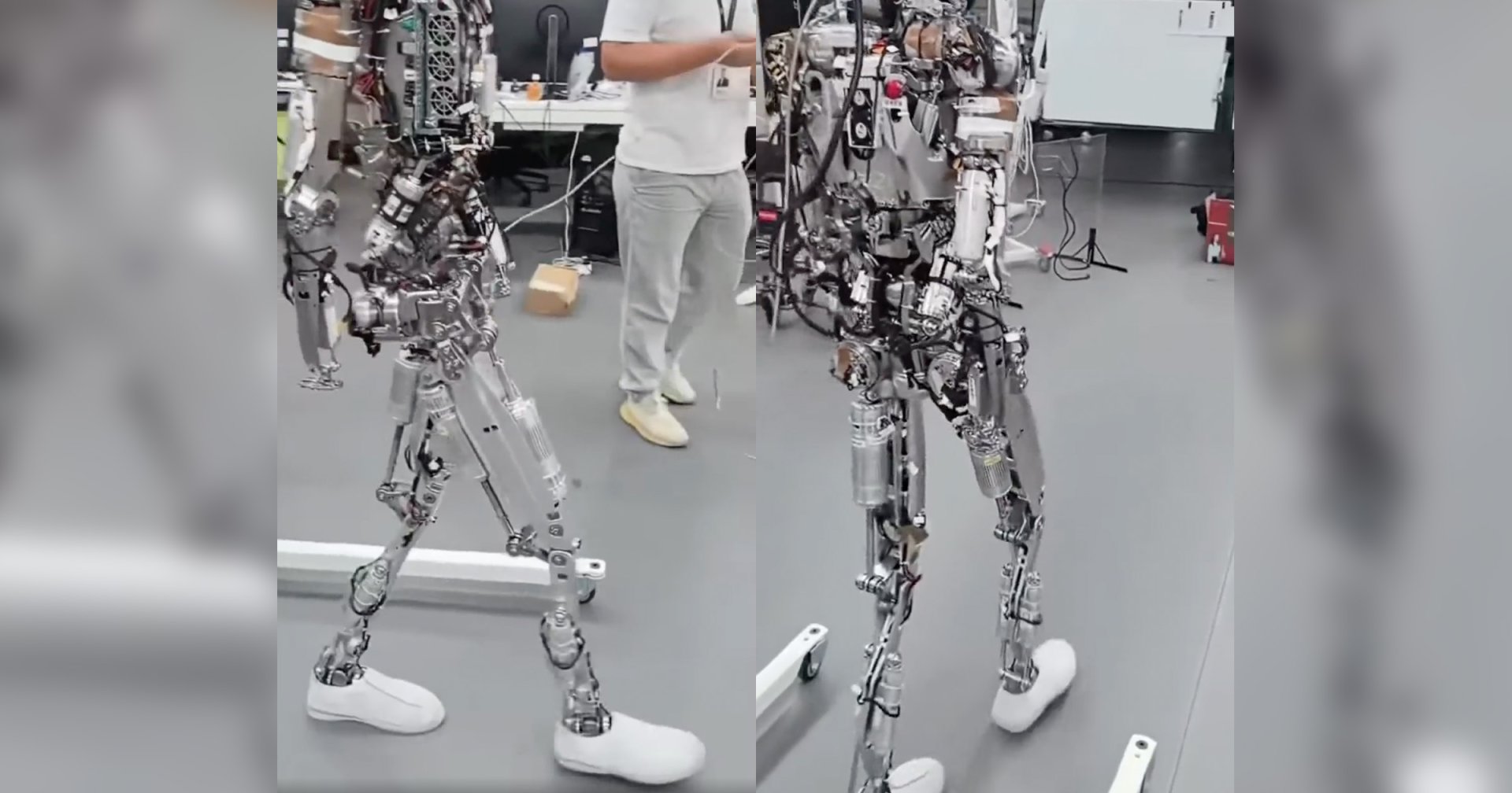 Electric vehicle company XPeng has released a video of its "Iron" robot without skin, and the results are pretty disturbing.