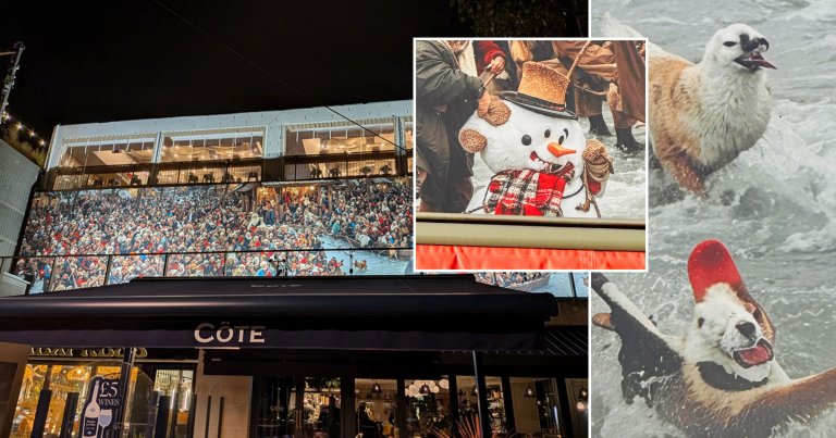 Two dubious Christmas murals that appear to have been AI generated proved controversial enough to be torn down days later.