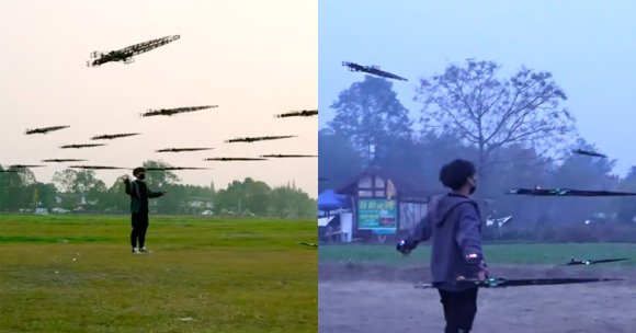 After building a flying hover-sword earlier this year, Chinese sword influencer Fan Shisan has created a swarm of floating blades.
