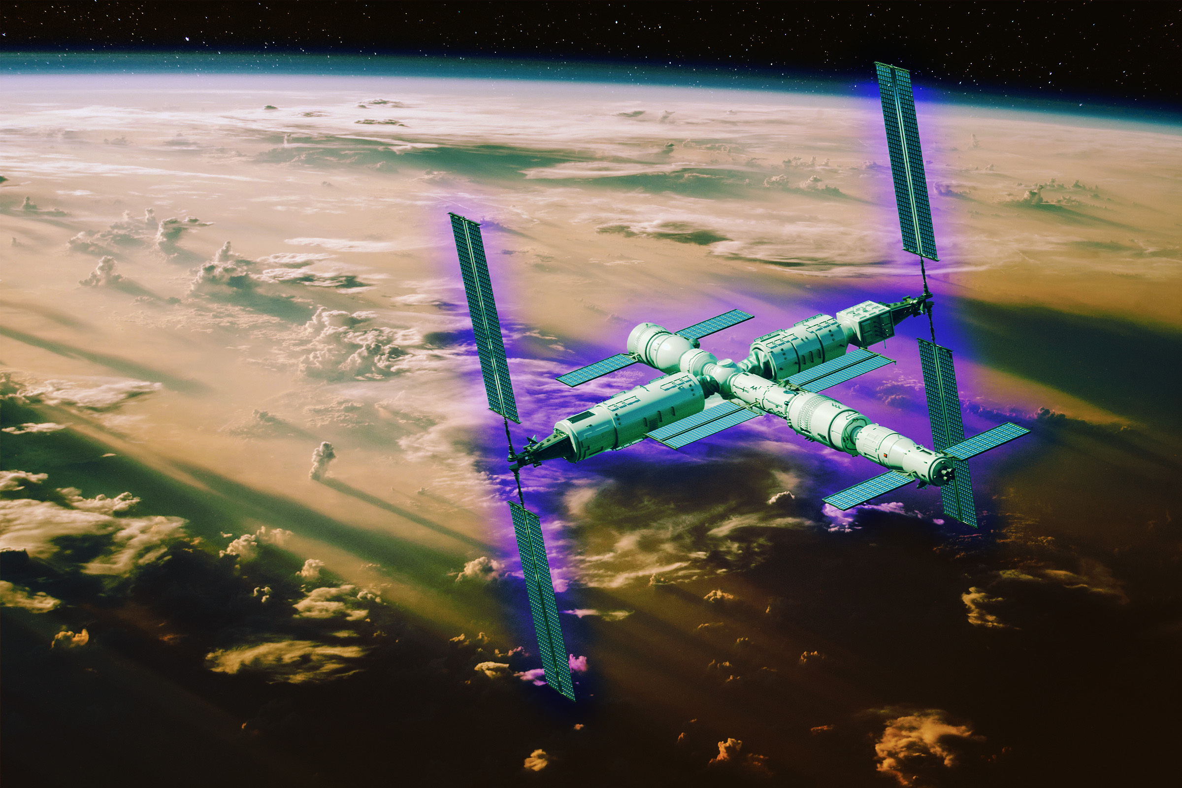 Bonkers New Space Station Expands to Full Size From Single Capsule