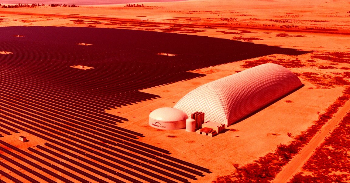 A comapny has come up with an intriguing approach that stores energy in enormous domes that are filled with compressed carbon dioxide gas.