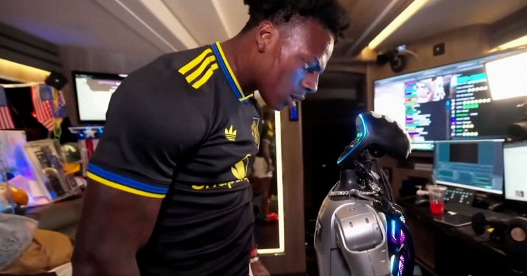 Jake the Rizzbot, a bipedal, slang-slinging humanoid, was allegedly assaulted and permanently damaged by streamer IShowSpeed.