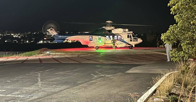 Four astronauts were airlifted to a hospital in San Diego via helicopter after the International Space Station's first medical evacuation.