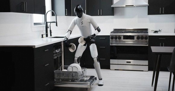 In a new video, Figure's black-and-white humanoid robot, dubbed Figure 02, can be seen seamlessly unloading and loading a dishwasher.
