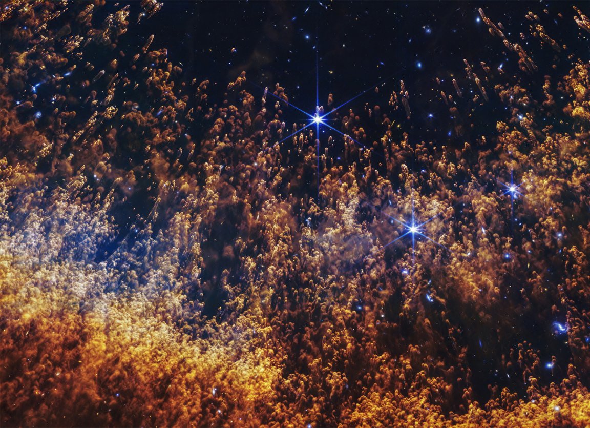 A stunning new image taken with the James Webb Space Telescope provides a closeup look a dying star and its irradiated remains.