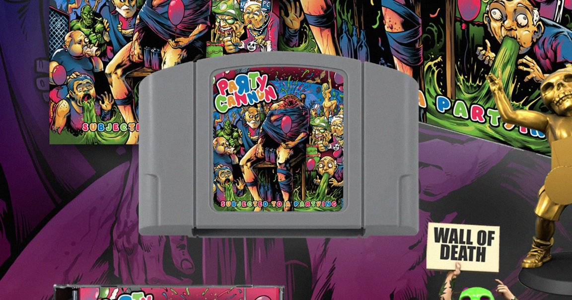 Slam metal band Party Cannon has released its new record in the strangest format imaginable: a Nintendo 64 cartridge.