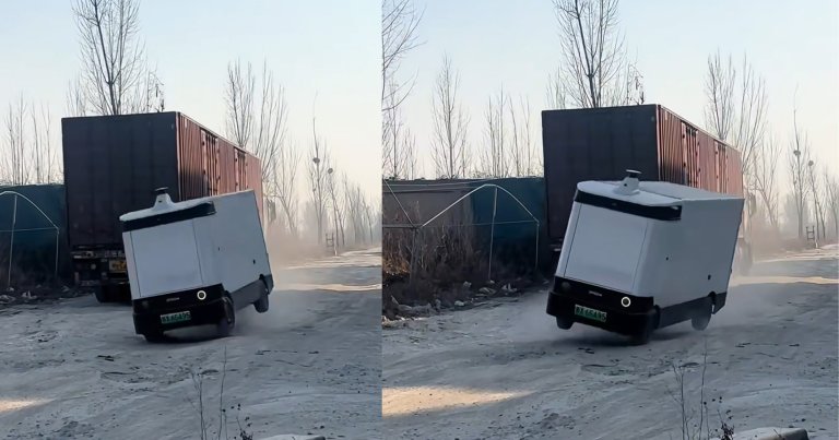 Robovans are flooding roads in Chinese cities, a deployment leading to some unintentionally hilarious results.