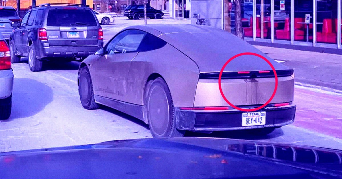 Tesla Cybercab Spotted Dripping Liquid