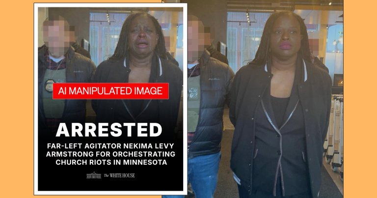 The White House published an image on X featuring an AI-altered image of an ICE protester crying during her arrest.