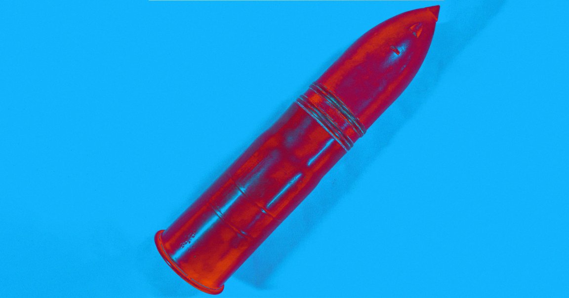 A man in France was rushed to the operating room after shoving a 37mm brass-and-copper "collectible shell" from WW1 up his rectum.