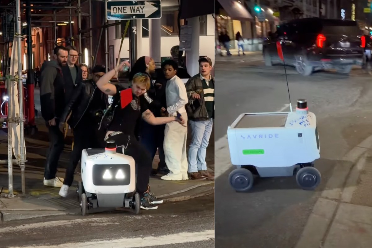 Delivery Robot Dogpiled on the Streets of Philly