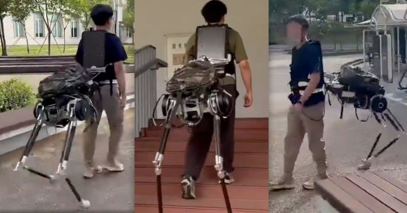 Engineers in Shenzhen, China invented a two-legged, centaur-inspired appendage that can carry heavy loads.