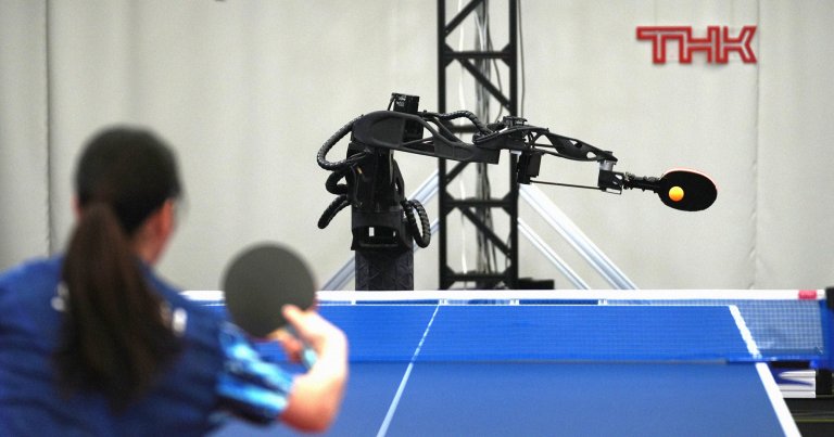 Researchers used AI to teach a robot arm how to beat "elite and professional" table tennis players "under official competition rules."