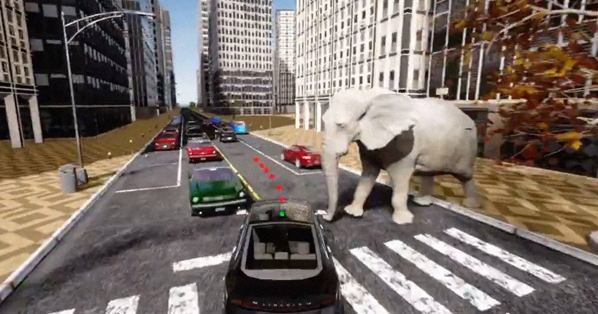Mowing Down Simulated Elephants Could Help Self-Driving Cars Prepare For the Chaos of Real Life Streets
