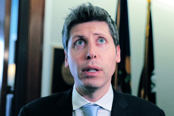 A photograph of OpenAI CEO Sam Altman.