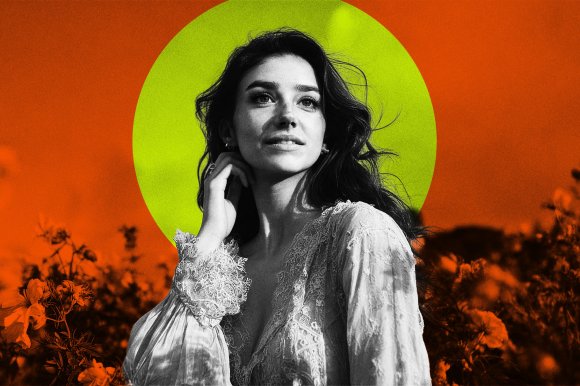 An illustration featuring an image of AI Actress Tilly Norwood.