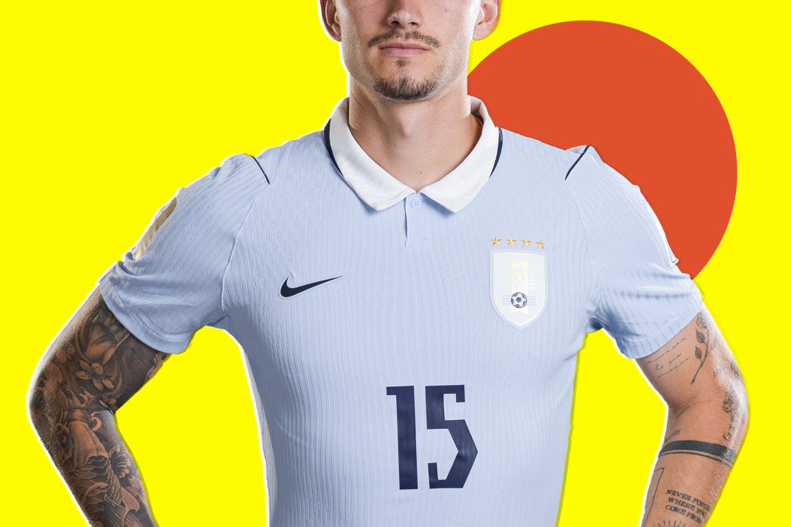 ilustrasi close-up pemain yang memakai jersey Nike dengan jahitan bahu sangat lancip dan menonjol