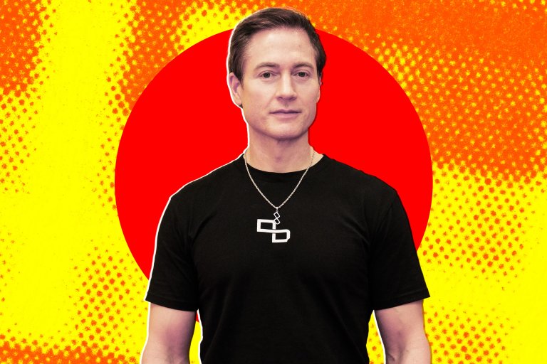 A photo illustration featuring noted "biohacker" Bryan Johnson.