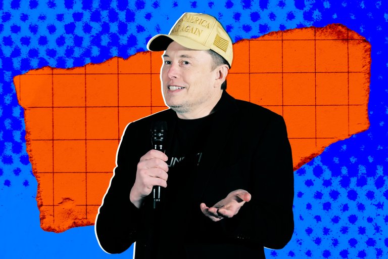 A photo illustration featuring Elon Musk.
