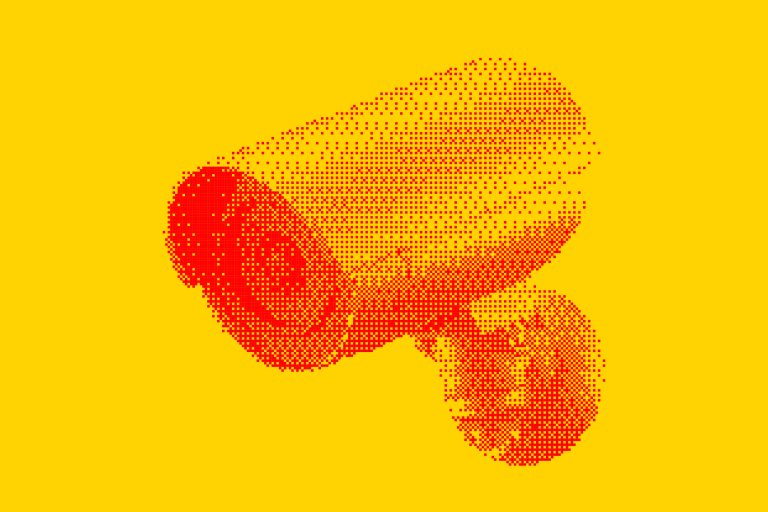 A bitmap rendering of a security camera.