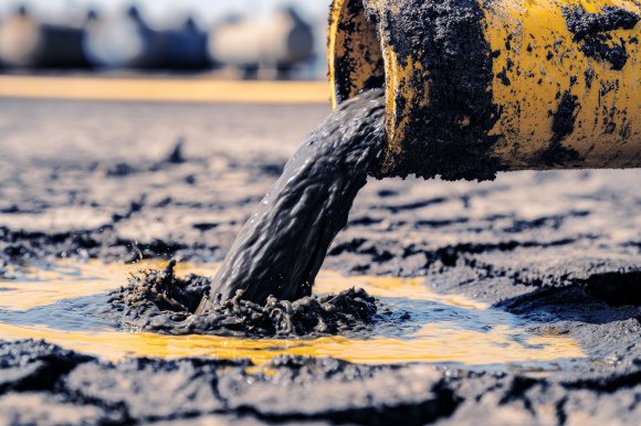 A color-treated close-up photograph of disgusting brown sludge dumping out of a pipe.