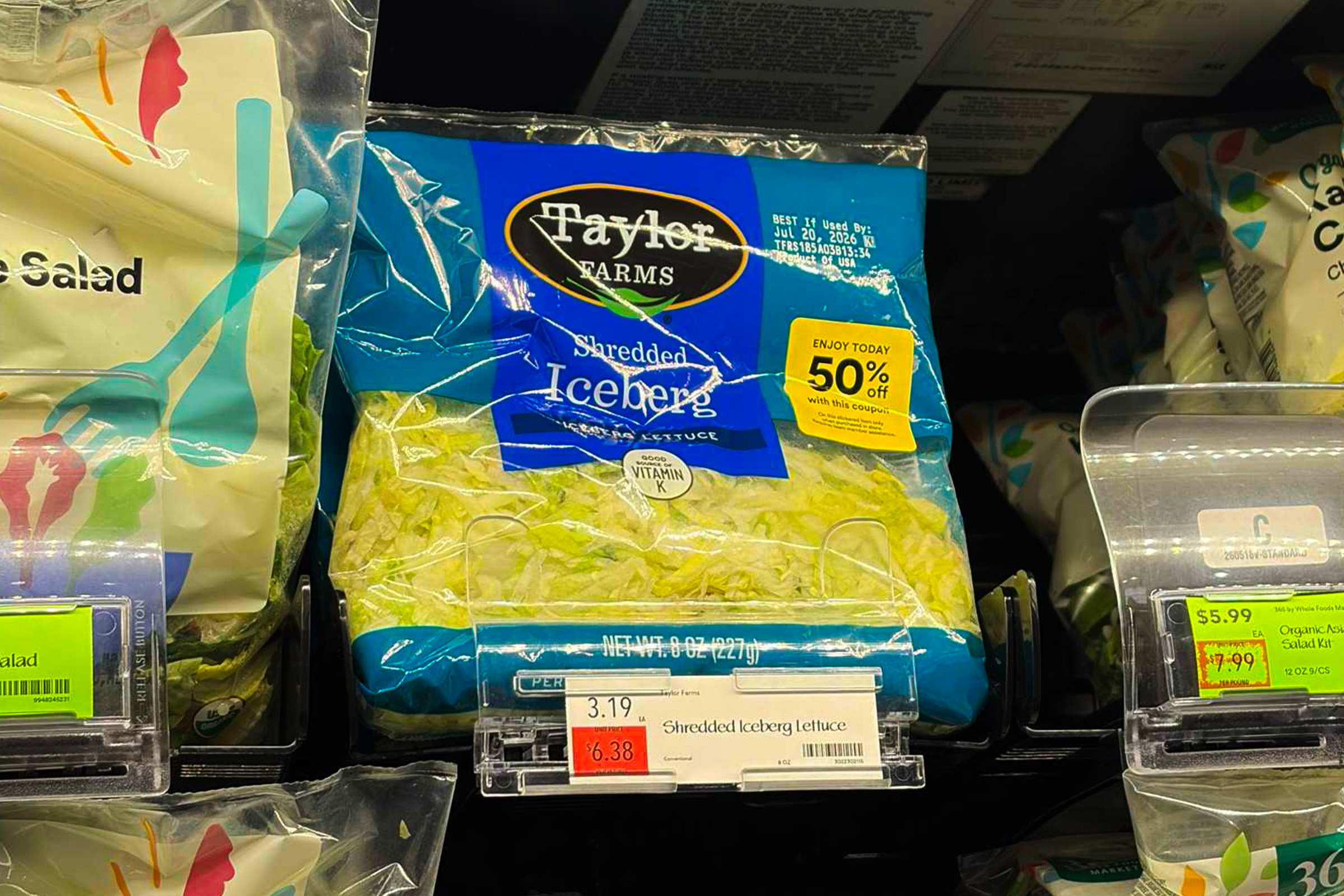 futurism.com - Frank Landymore - Whole Foods Offering Steep Discount on Taylor Farms Shredded Iceberg Lettuce