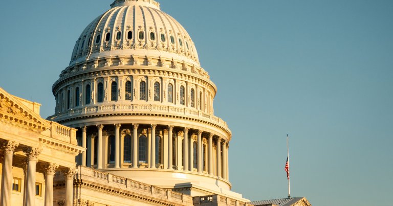 A photo of the US Capitol building.
