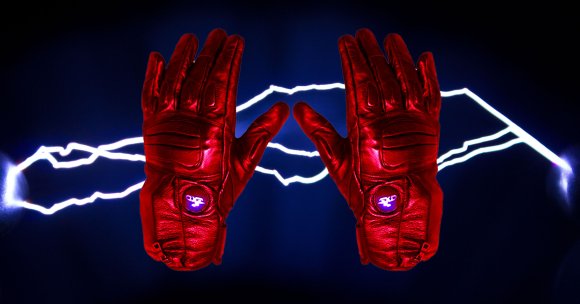 A photo illustration of the Generated Low Output Voltage Emitter gloves.