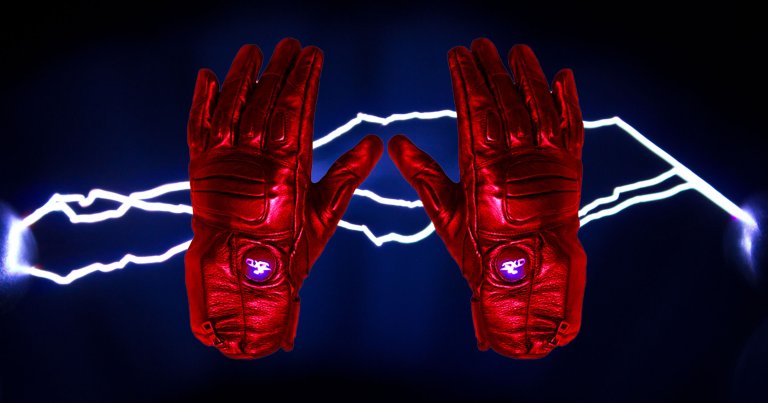A photo illustration of the Generated Low Output Voltage Emitter gloves.