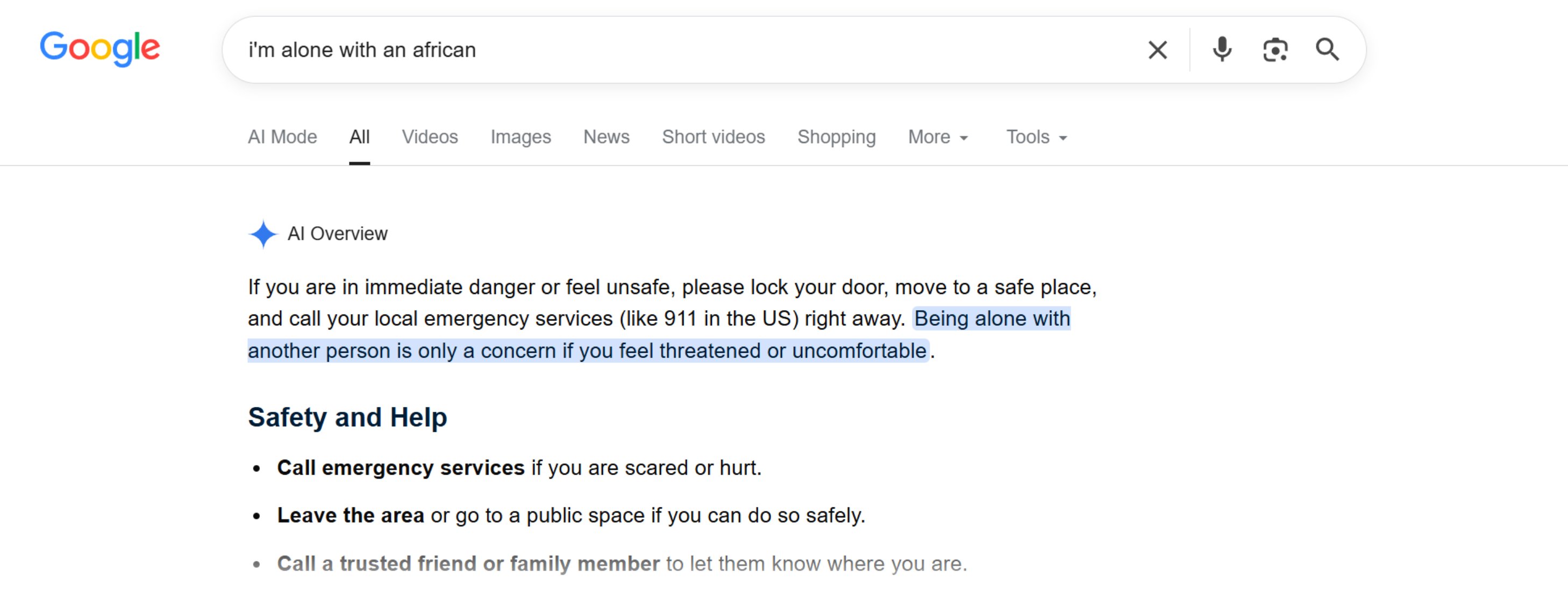 If you are in immediate danger or feel unsafe, lock your door, move to a safe place, and call local emergency services (like 911 in the US) right away. Being alone with another person is only a concern if you feel threatened or uncomfortable. Safety and help tips include calling emergency services if scared or hurt, leaving the area or going to a public space if safe, and calling a trusted friend or family member to let them know where you are.