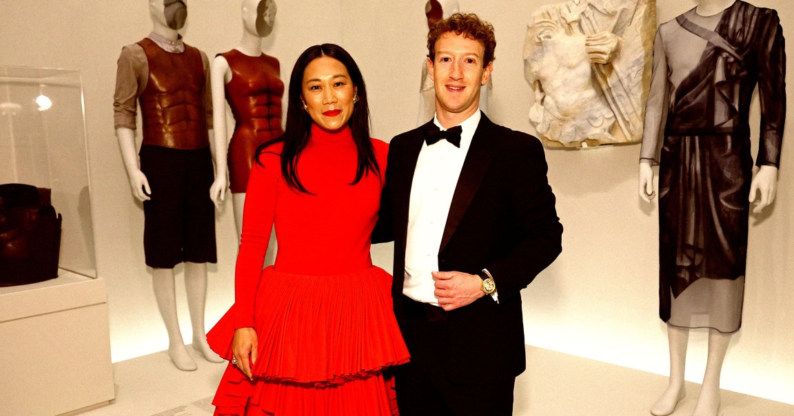 Priscilla Chan and Mark Zuckerberg attend the 2026 Met Gala celebrating "Costume Art" at the Metropolitan Museum of Art on May 04, 2026 in New York City. (