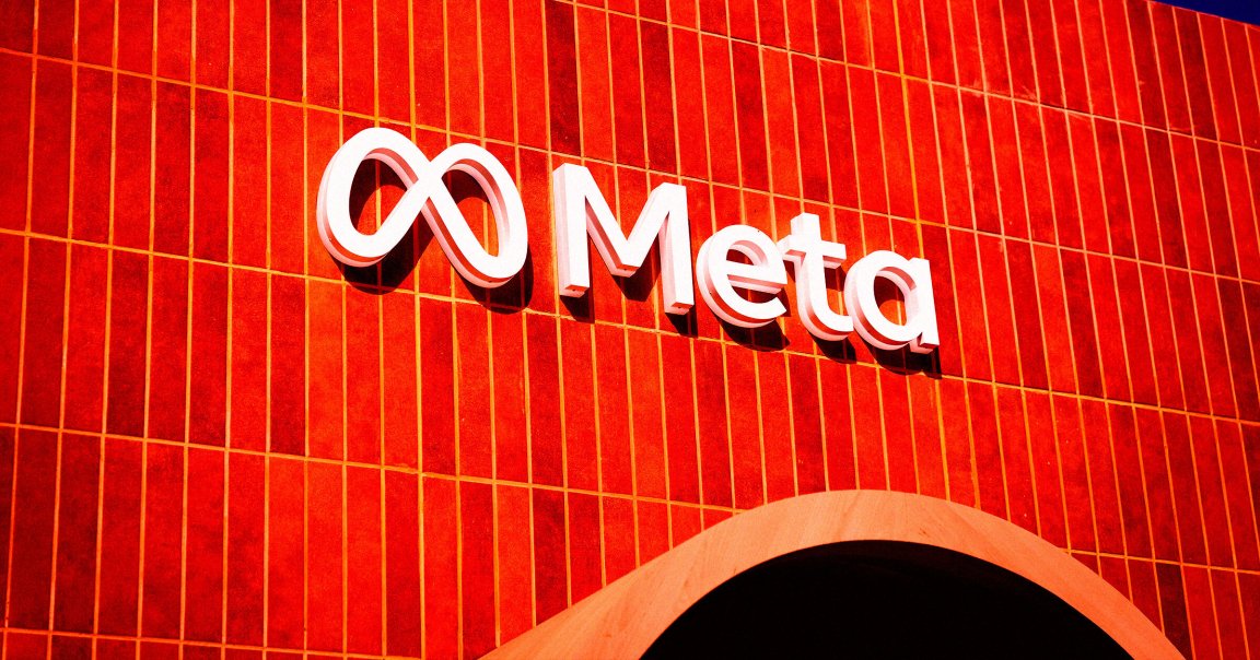 A color-treated photo of the offices of Meta