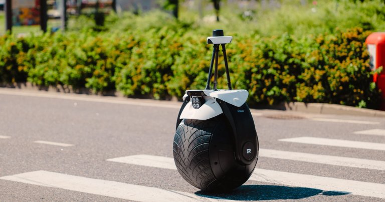 A picture of a self-balancing robot made by Rollo Robotics.
