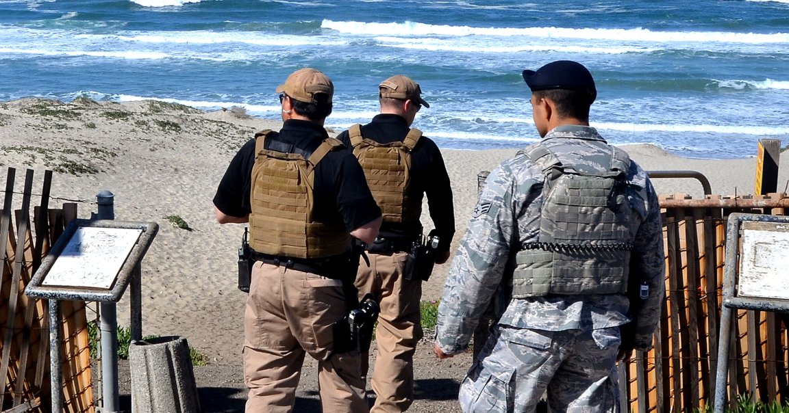 Officers from the Vandenberg Air Force Base Conservation Law Enforcement Unit.