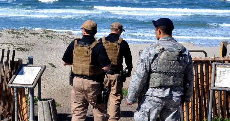 Officers from the Vandenberg Air Force Base Conservation Law Enforcement Unit.