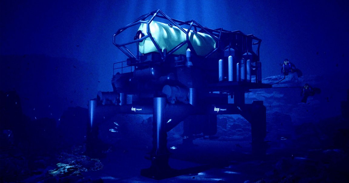 An image of the Vanguard subsea human habitat developed by DEEP.
